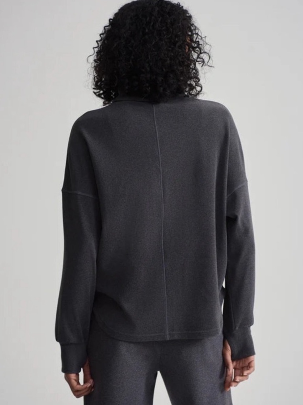 VARLEY Rainer Trainer Roll Neck Jumper Turtleneck Black Marl Medium - Picture 8 of 9